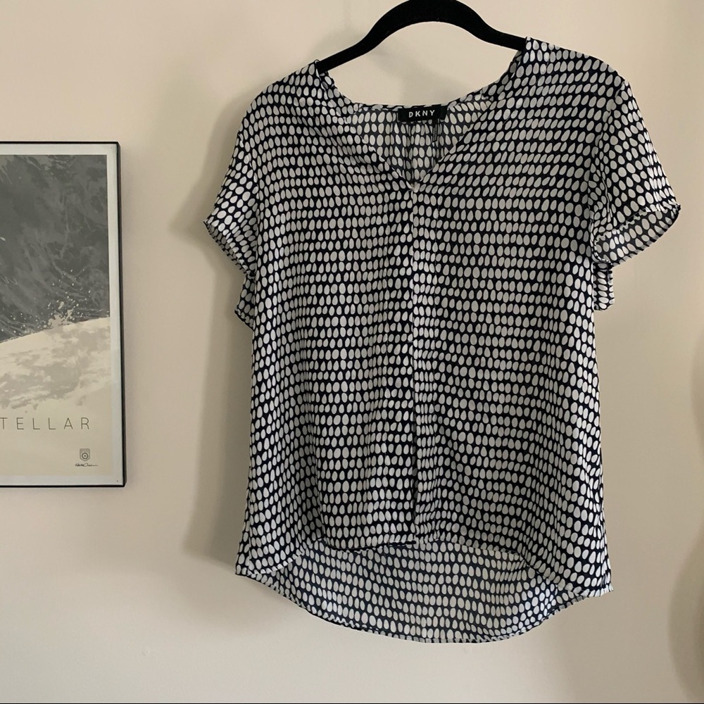 DKNY Dotted Blouse